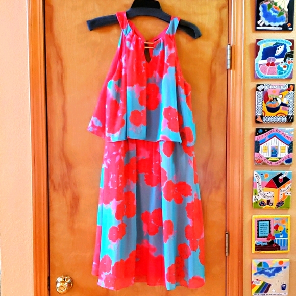 Signature by Sangria Dresses & Skirts - Sangria 2 layer sleeveless summer dress size 12